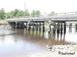 low bridge at white creek boat ramp